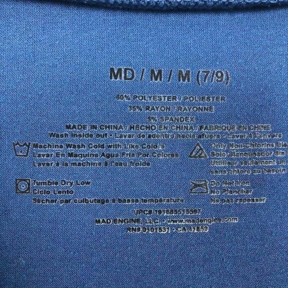 Mad Engine Retro Graphic Tee Womens Sz Medium NASA Space Shuttle Colorful Blue - Picture 3 of 6